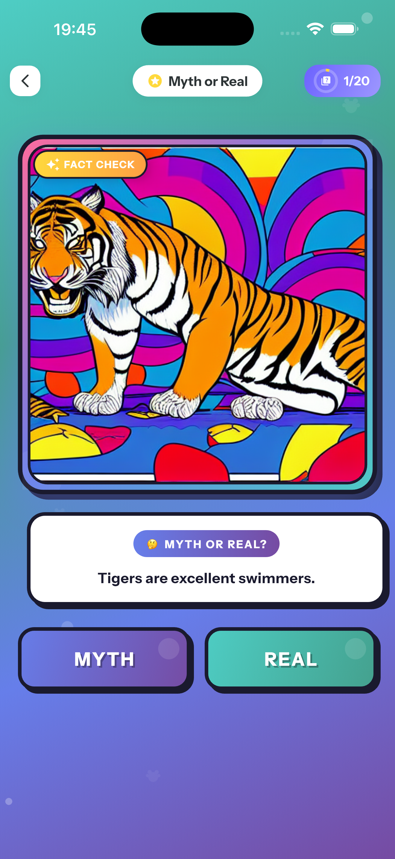 WildGuess — Myth or Real animal trivia
